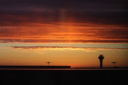 Sunset at Pearson airport