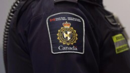 Image of the crest for the Canadian Border Services Agency on uniform